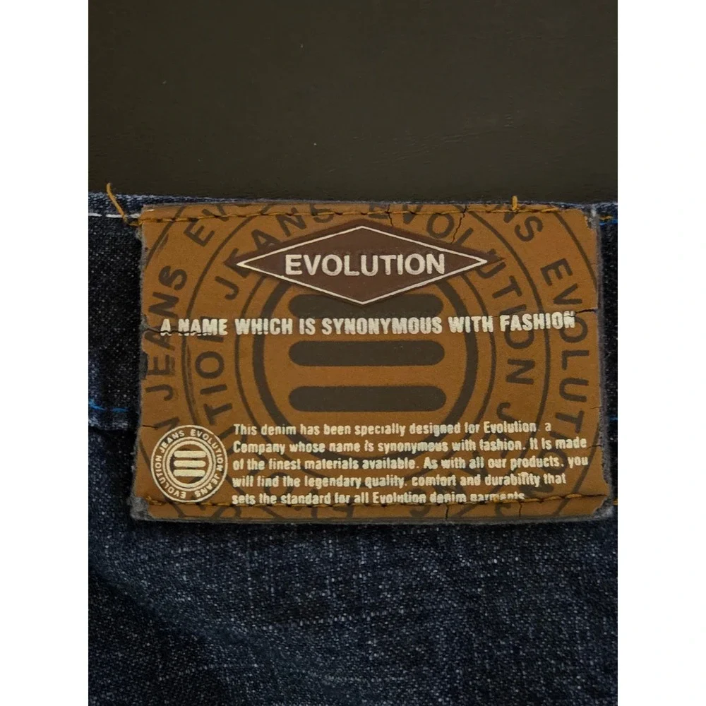 Evolution 1972 Extra Baggy Jeans Mens 38x29 Dark Wash‎ Wide Leg Denim Streetwear